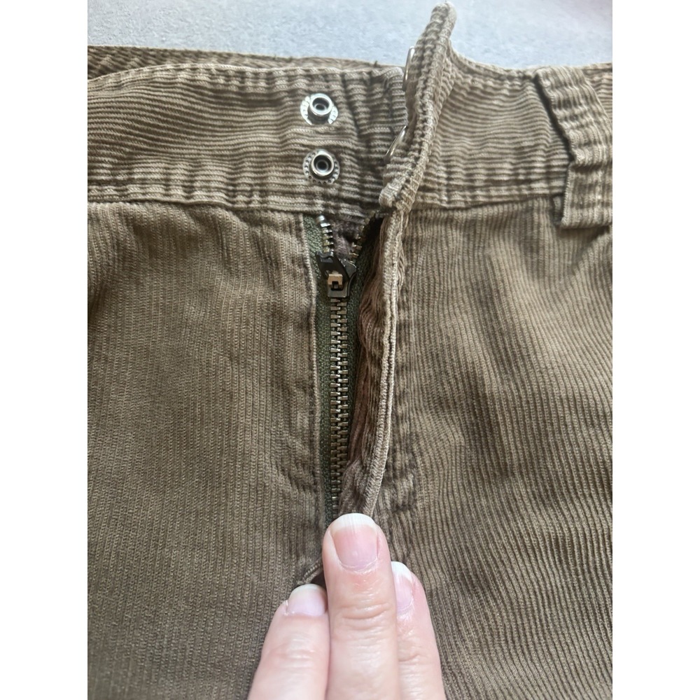 90s Vintage J. Crew Jeans Brown Corduroy Mid-Rise Boot Cut Sz 8 Indie Grunge - Picture 7 of 11